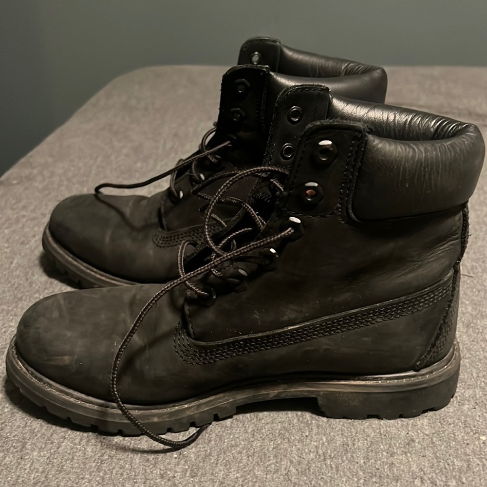 Black Timberland Combat Boots